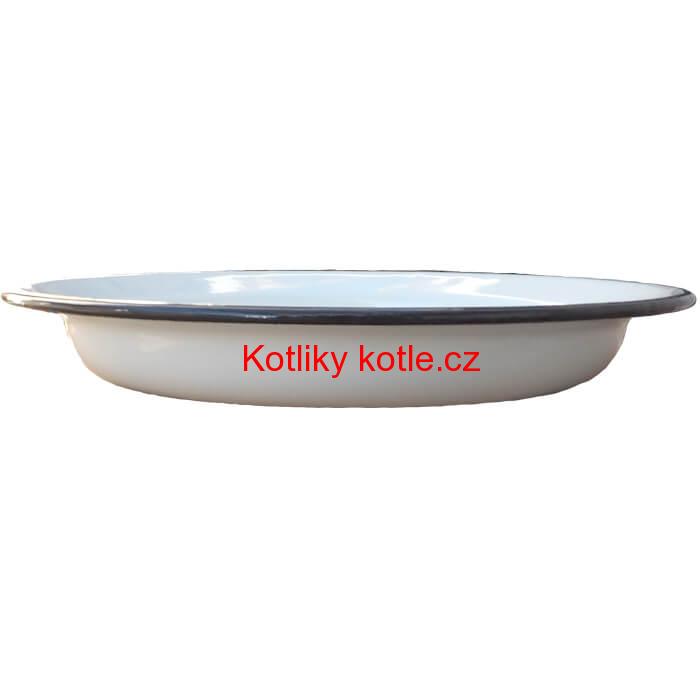 Smaltovaný talíř 28 cm Bílý