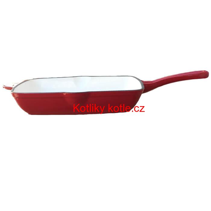 Litinová pánev na grilování se smaltovaným povrchem 26 cm Strong Mold