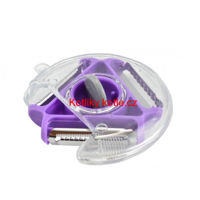 Škrabka s trojicí břitů a s vykrajovátkem oček