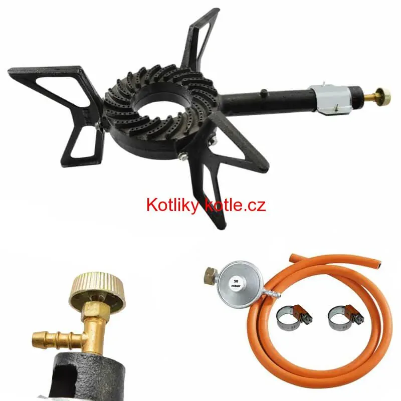 Hořák - plynový vařič 7,5 kW HU + připojovací příslušenství