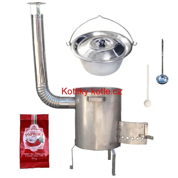Nerezový kotlík 20 L (1,2 mm) INOX + nerezová kotlina (1,5 mm) 42 cm STRONG EXCLUSIVE