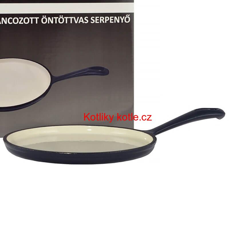 Litinová pánev na palačinky se smaltovaným povrchem 20 cm