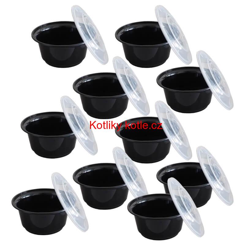 Plastové boxy (misky) na guláš + víčky 1000 ml 10 ks