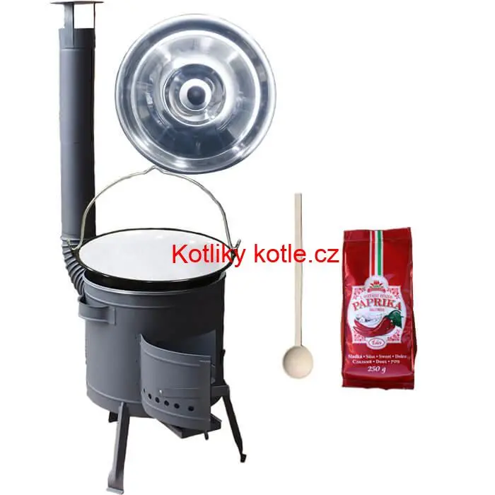 Smaltovaný kotlík 25 L (1,2 mm) + silnostěnná (1,5 mm) žáruvzdorná kotlina BALKY STRONG 42 PLUS 600