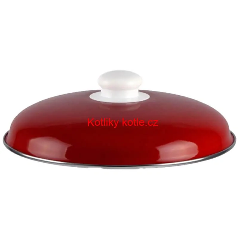 Smaltovaný hrnec s poklicí 6,9 l červený + pikantní směs koření 50 g Kotlíkový guláš