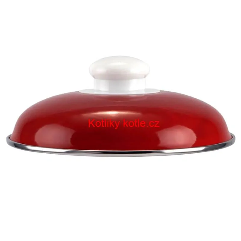 Smaltovaný kastrol s poklicí 1,5 L červený + pikantní směs koření 50 g Kotlíkový guláš