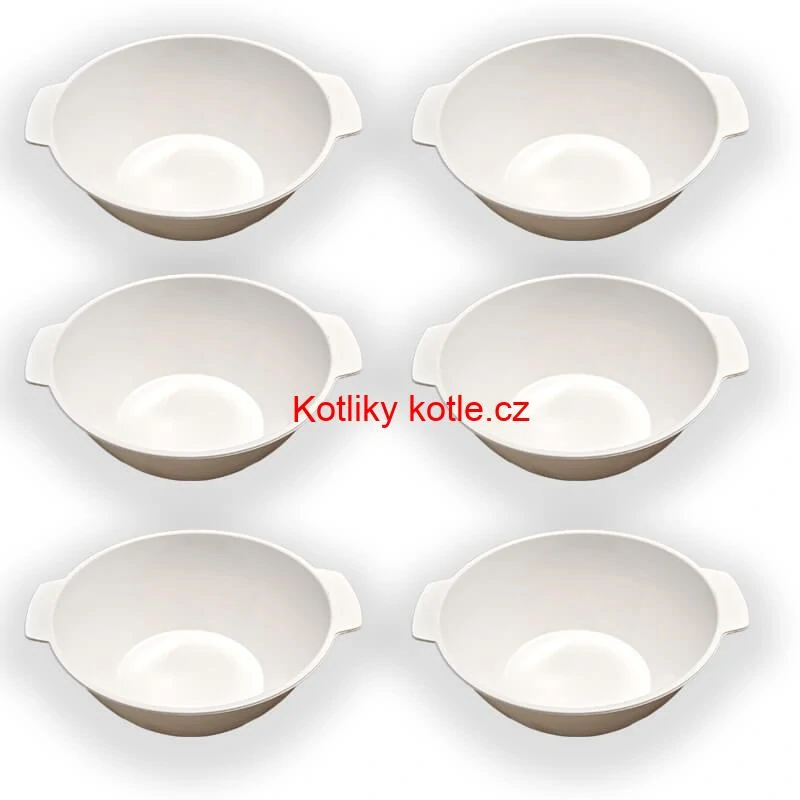 Sada 6 ks: Plastová miska na fajnový kotlíkový guláš a polévky – 500 ml