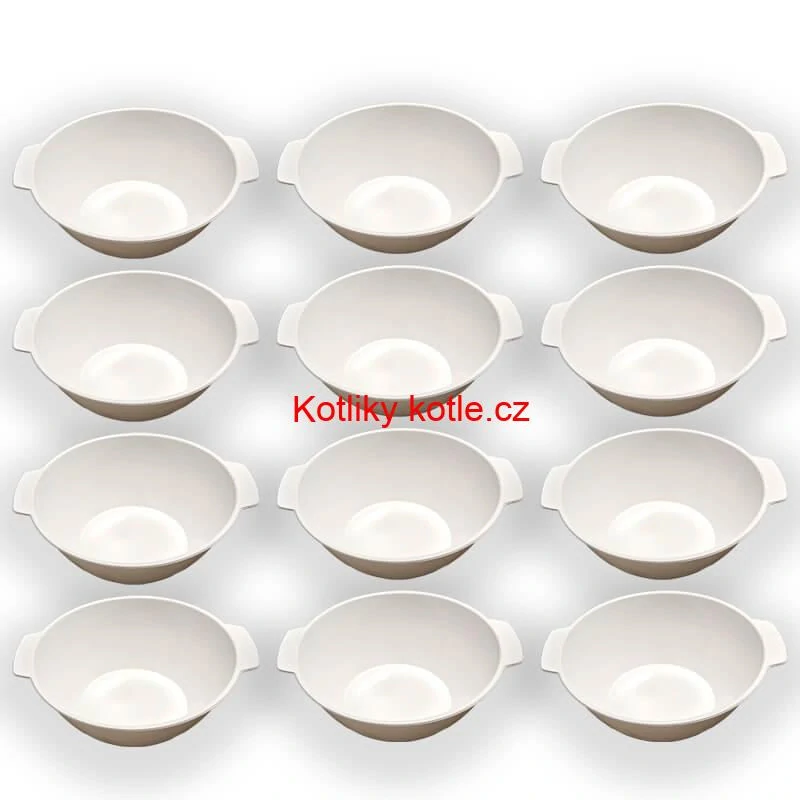 Sada 12 ks: Plastová miska na fajnový kotlíkový guláš a polévky – 750 ml