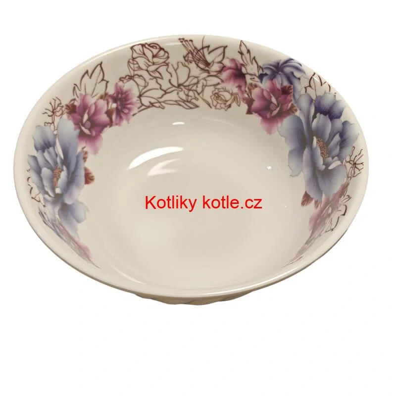 Plastová miska s květinovým vzorem (750 ml) – na pořádný guláš i zelňačku