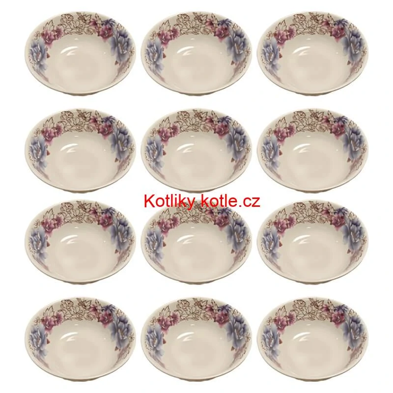 Plastová miska s květinovým vzorem (750 ml) – nyní v sadě 12 kusů!