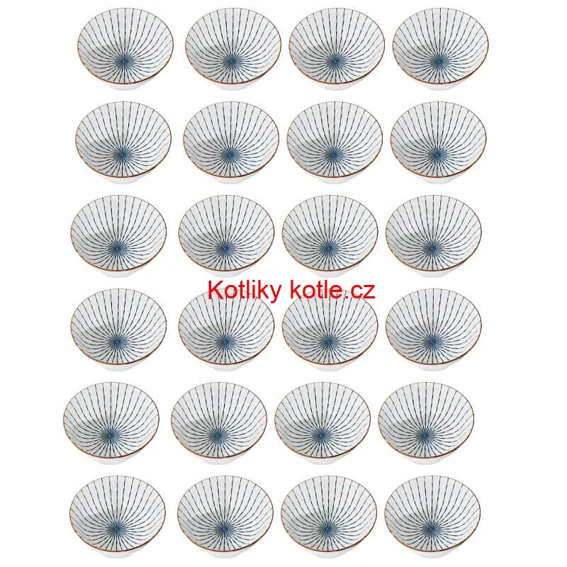 Sada 24 ks velkých keramických misek na guláš a polévky, 1 litr