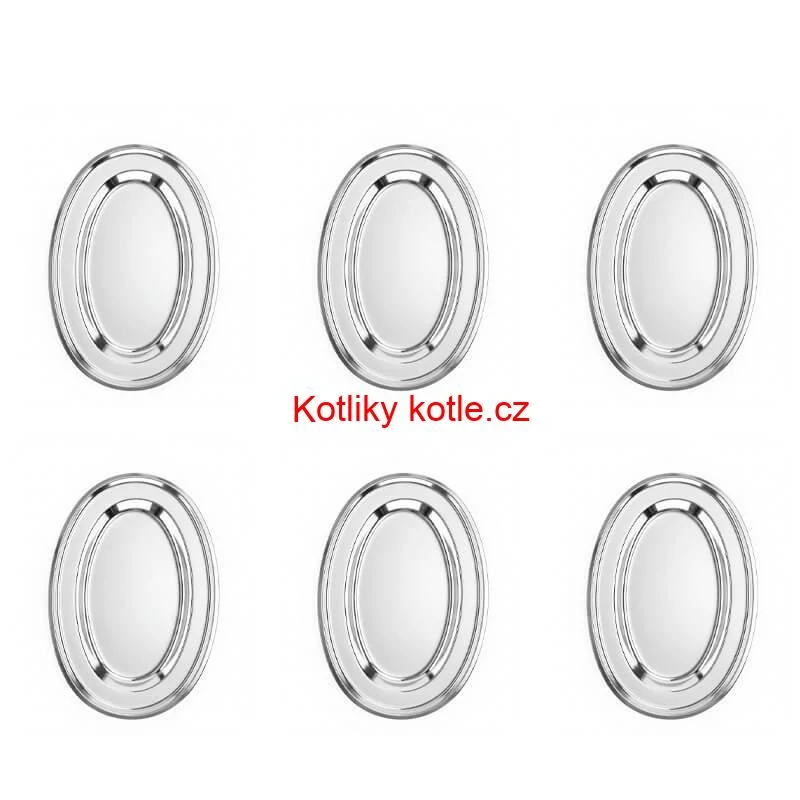 Nerezové podnosy pro catering - set 6 ks (45,5cm) - Servíruj s jistotou a stylem