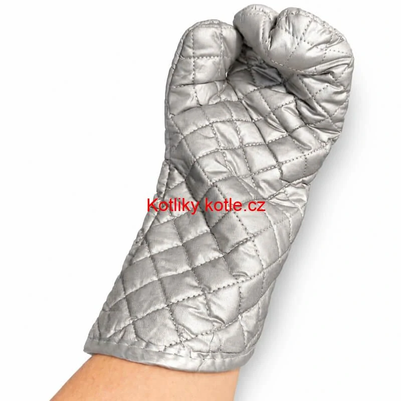 Chňapka stříbrná s dlouhým rukávem 35 cm