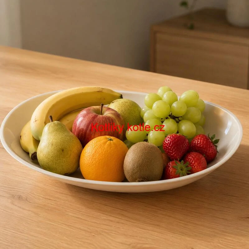 Plastová servírovací miska loďka 28,5 cm – smetanová