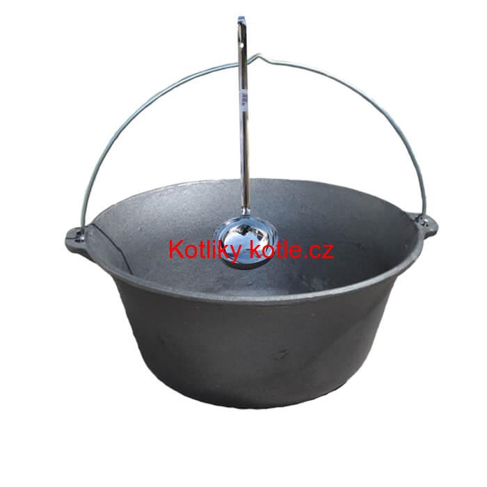 Litinový kotlík 16 L + nerezová naběračka