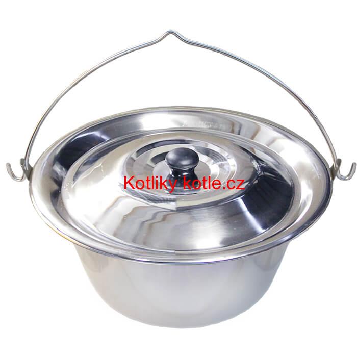 Nerezový kotlík 22 L (0,8 mm) + nerezová poklice