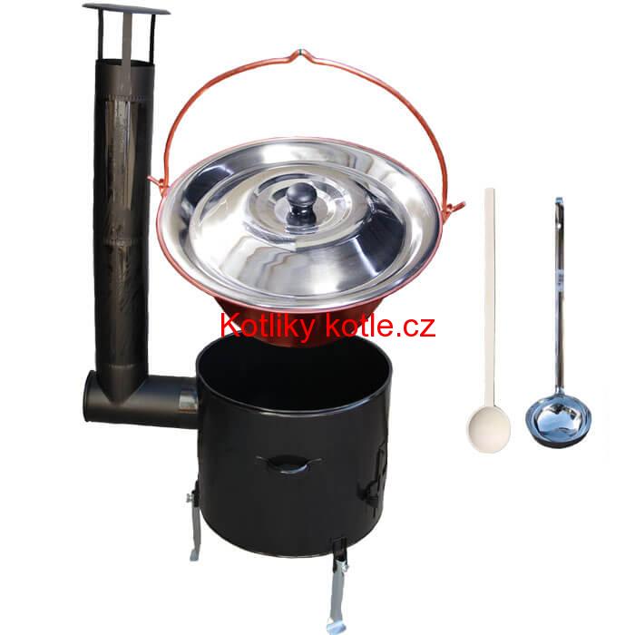 Měděný 20 L (1,2 mm) + smaltovaná kotlina 39 cm EXCLUSIVE