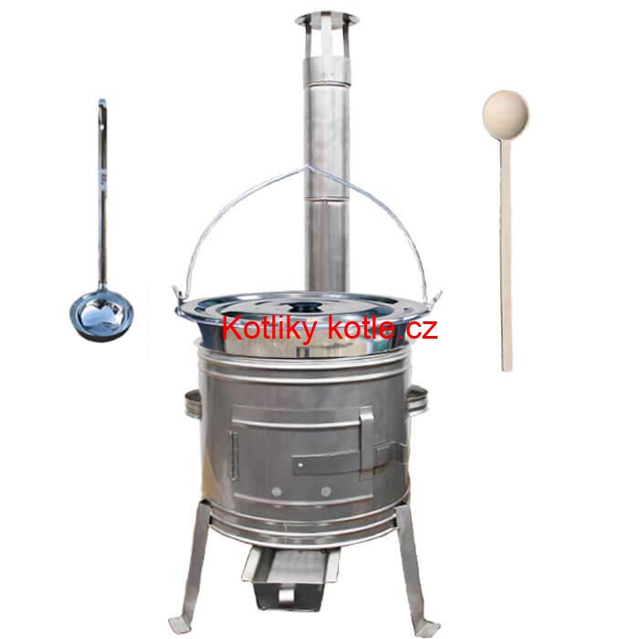 Nerezový kotlík 14 L + nerezová kotlina 36 cm TOPLUX