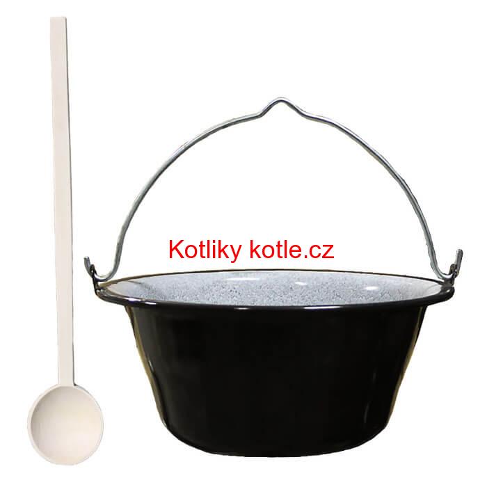 Smaltovaný kotlík 10 L + vařečka