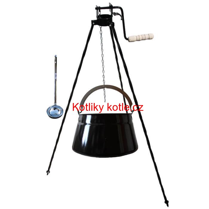 Kotlík na ryby 13 L + trojnožka s kladkou