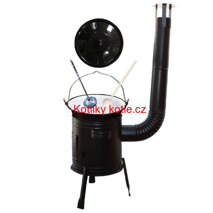 Smaltovaný kotlík 30 L (1,2 mm) + kovová kotlina 45 CLASSIC (KOV)