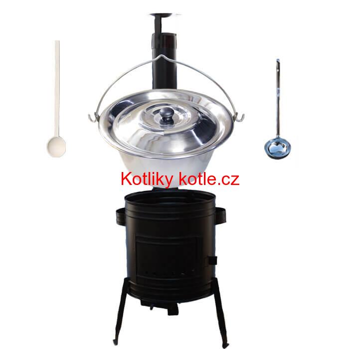 Nerezový kotlík 14 L (0,8 mm) + kovová kotlina 36 CLASSIC (KOV)