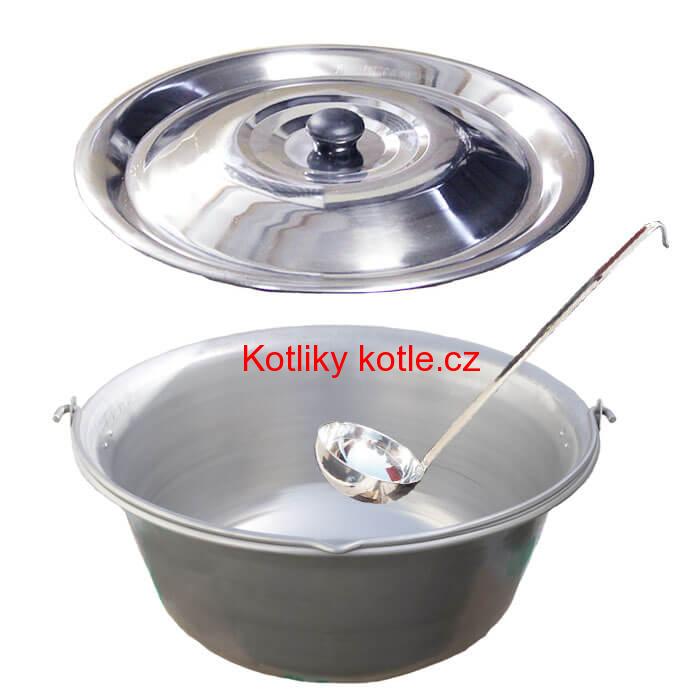 Nerezový kotlík 15 L (1,5 mm) + nerezová poklice