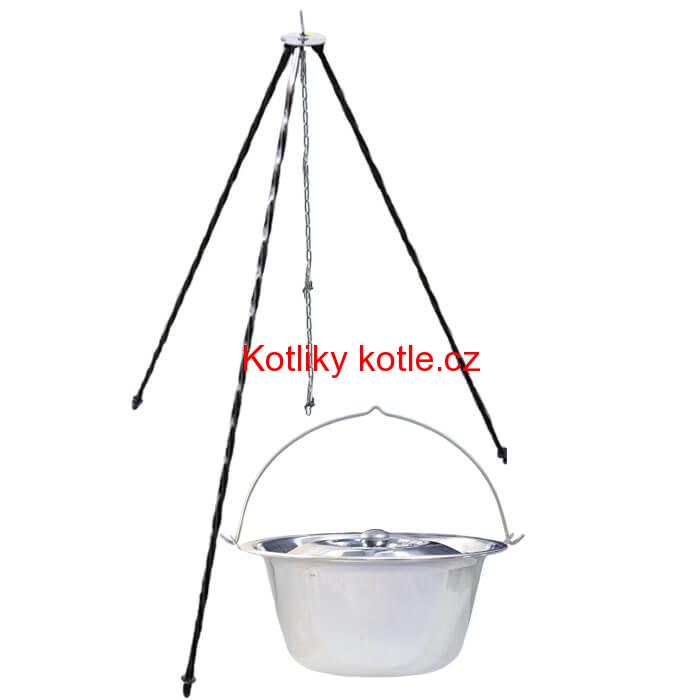 Nerezový kotlík 8 L INOX + poklice + stojan CLASSIC