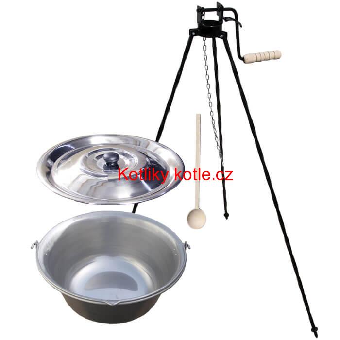 Nerezový kotlík 20 L (1,5 mm) + stojan s kladkou VAR