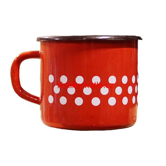 Smaltovaný hrnek 1 L (tečky)