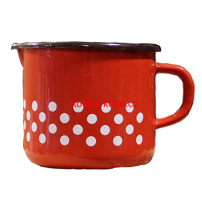 Smaltovaný hrnek 1,5 L (tečky)