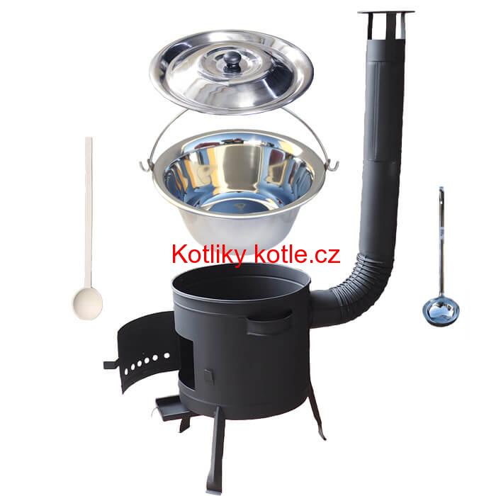 Nerezový kotlík 15 L (1,2 mm) + žáruvzdorná kotlina 36 PLUS 600