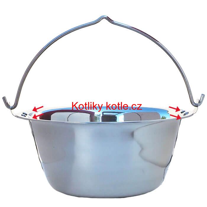 Nerezový kotlík 30 L (0,8 mm) s nýty