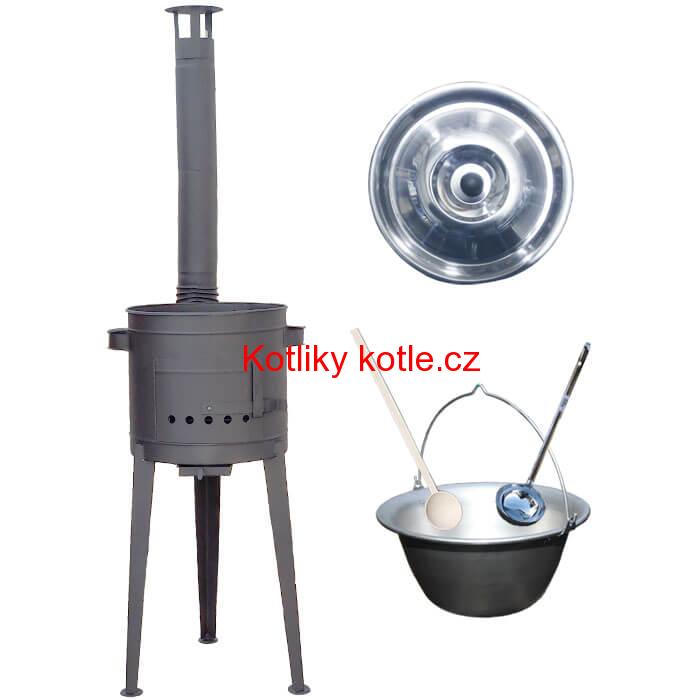 Nerezový kotlík 30 L (1,5 mm) + vysoká žáruvzdorná kotlina 45 PLUS 600 