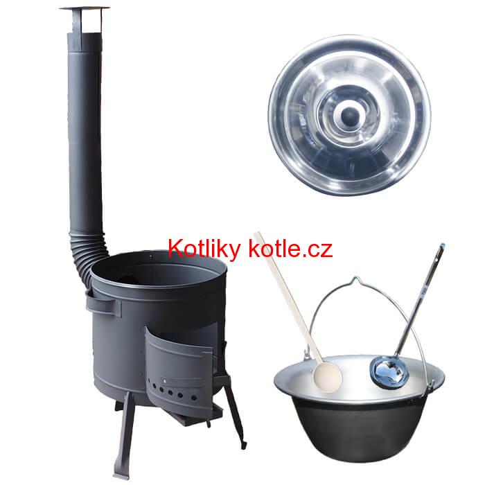 Nerezový kotlík 30 L (1,5 mm) + nízká kotlina 45 cm PLUS 600