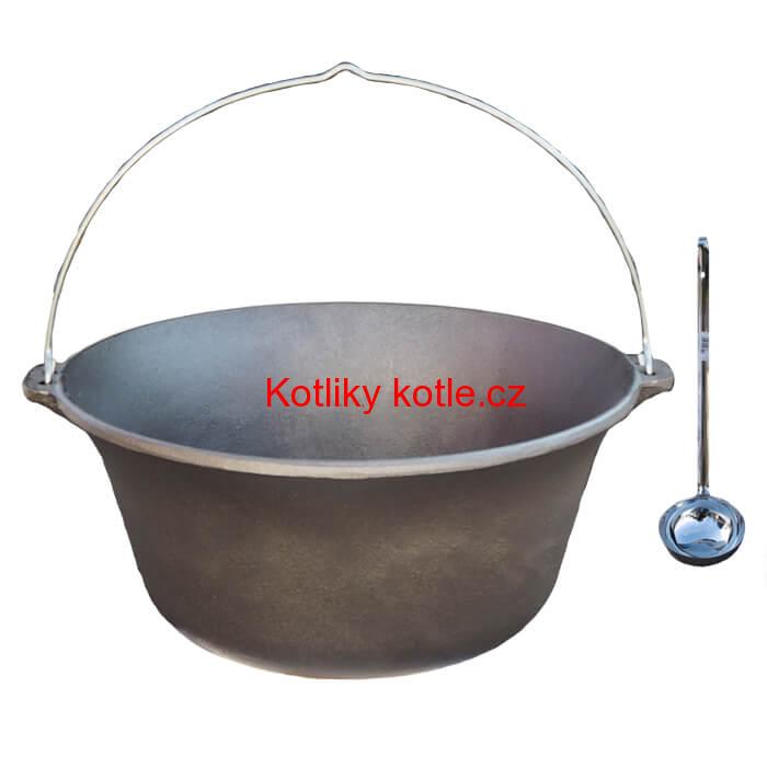 Litinový kotlík 14,5 L + Nerezová naběračka