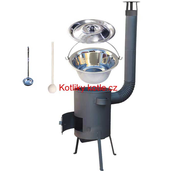 Nerezový kotlík 22 L (0,8 mm) + žáruvzdorná kotlina 42 PLUS 600 4 MM