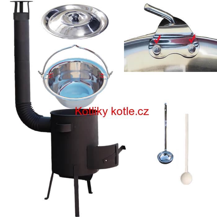 Nerezový kotlík 20 L (0,8 mm) + žáruvzdorná kotlina 42 PLUS 600 4 MM