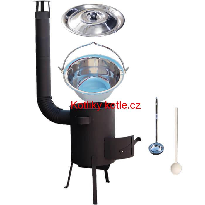 Nerezový kotlík 30 L (1,2 mm) + žáruvzdorná kotlina 45 PLUS 600 4 MM