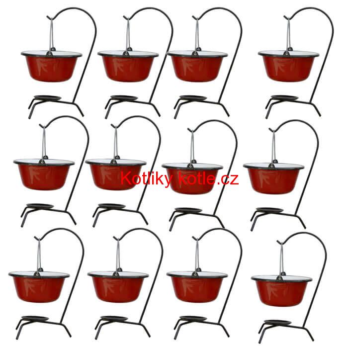 Servírovací souprava SMALT RED 12 ks