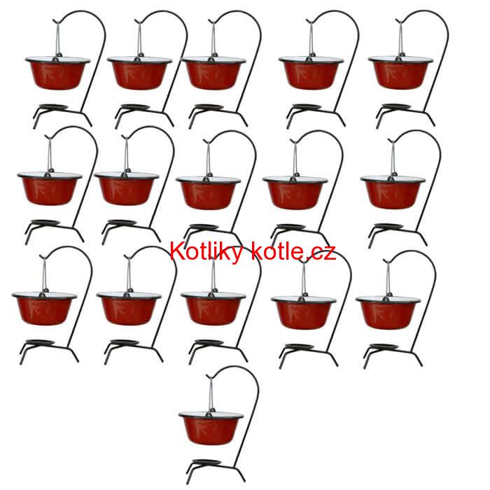 Servírovací souprava SMALT RED 16 ks