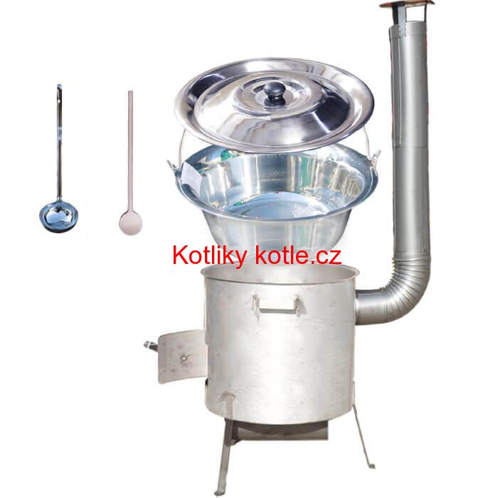 Nerezový kotlík 20 L (1,2 mm) INOX, zesílená vysoká nerezová kotlina 42 cm KOMFORT