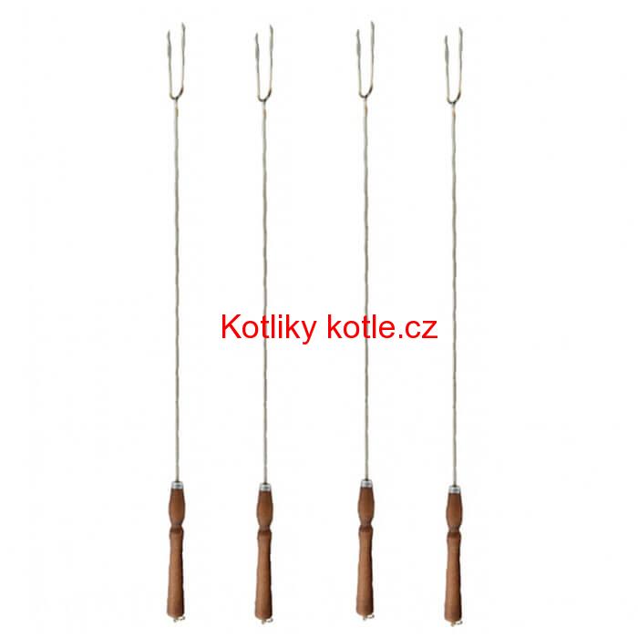 Vidličky na opékání 90 cm, 4 ks NEREZ