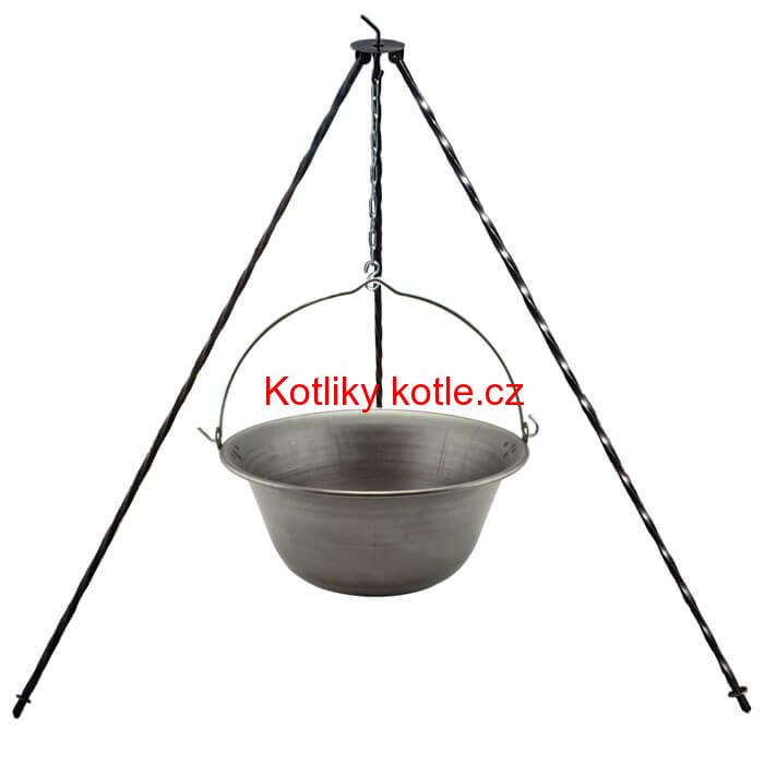 Železný kotlík 6 L (0,75 mm) + trojnožka 1 m