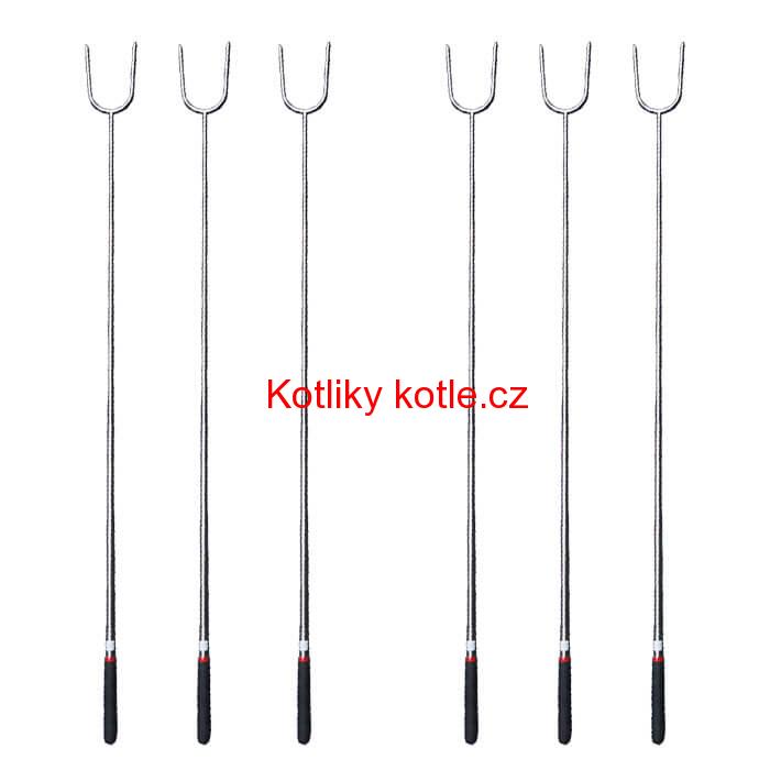 Vidličky na opékání 24,5 cm - 84,5 cm - teleskopické 6 ks