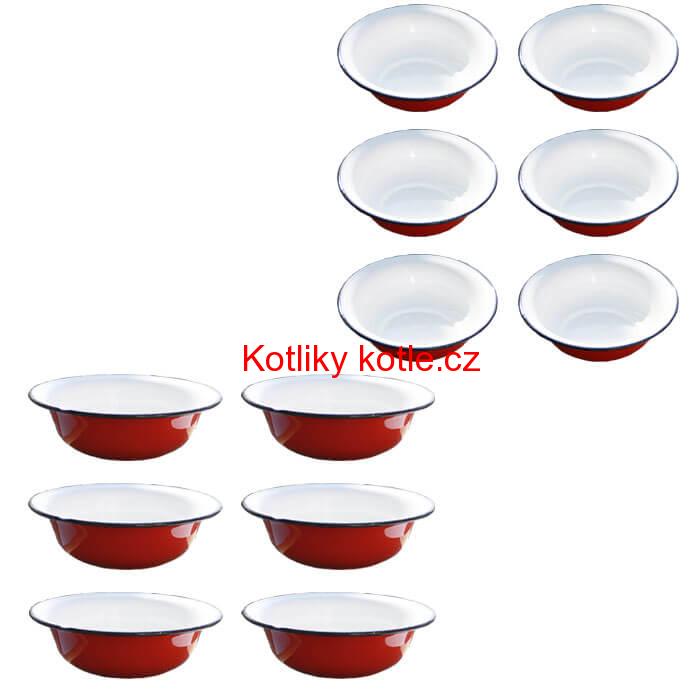 Souprava smaltovaných hlubokých talířů 20 cm 12 ks