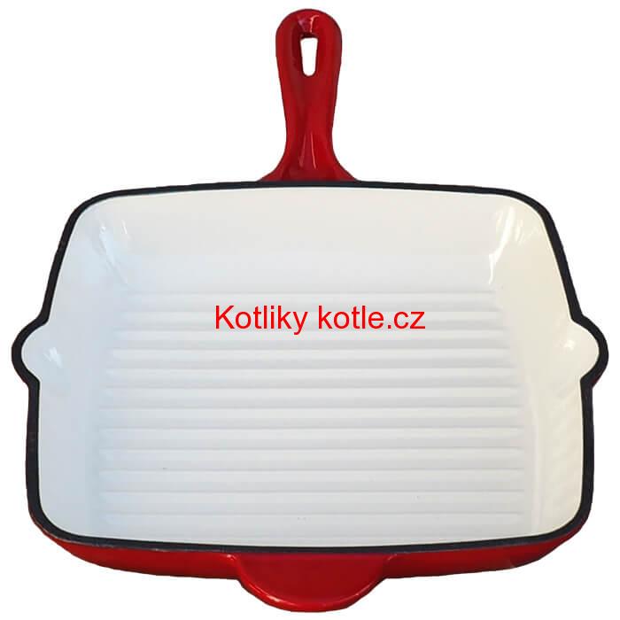 Litinová pánev na grilování se smaltovaným povrchem 26 cm Strong Mold