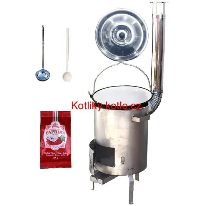 Smaltovaný kotlík 25 L (1,2 mm) + nerezová kotlina (1,5 mm) 42 cm STRONG EXCLUSIVE