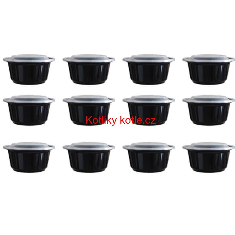 Smaltovaný kotlík 20 L + nerezová kotlina 42 INOX + vařečka + misky 12 ks