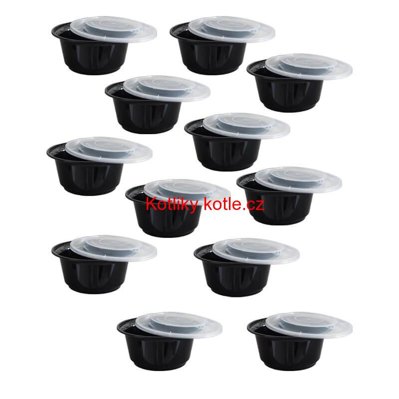 Smaltovaný kotlík 16 L + nerezová kotlina 39 INOX + misky 12 ks